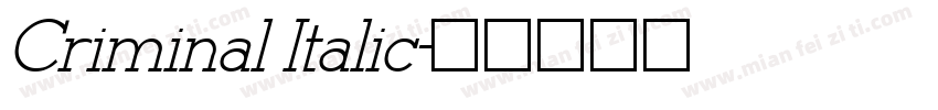 Criminal Italic字体转换